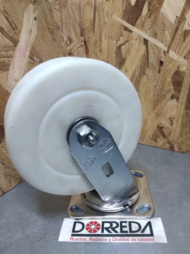 31NL60JE0017YY - RODAJA BASE PLACA GIRATORIA SIN FRENO INOX 6X2" NYLAMID ENTRADA DIRECTA 31NL60JE0017YY