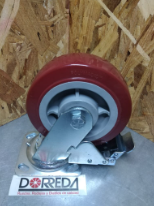 TTPM40JM0417YY - RODAJA BASE PLACA GIRATORIA CON FRENO TOTAL DOBLE PALANCA 4X2" POLYMADIC BALERO RODILLO TTPM40JM0417YY