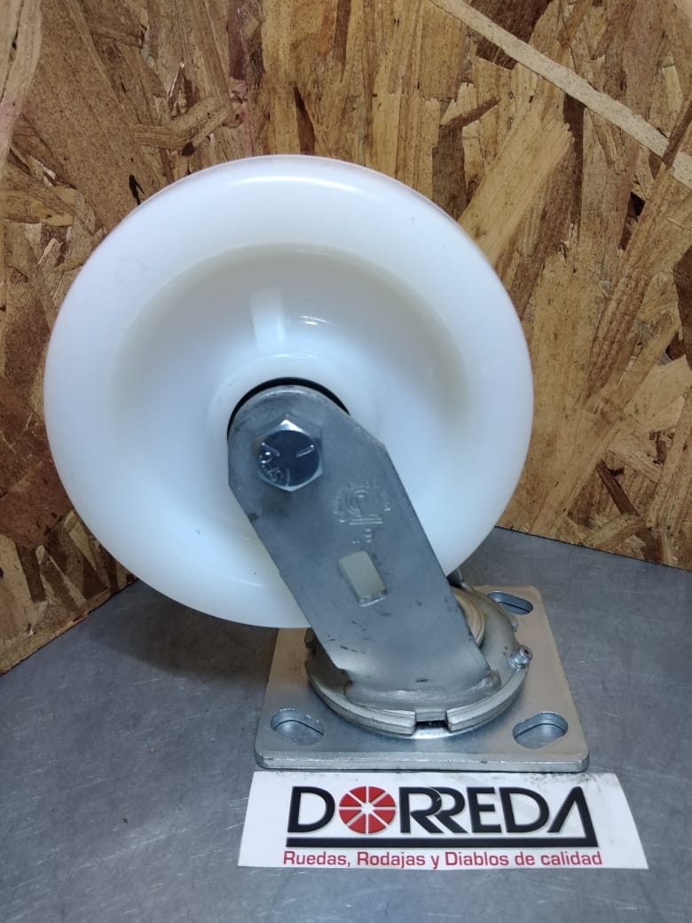 31NY60JE5717YY - RODAJA BASE PLACA GIRATORIA SIN FRENO INOX 6X2" NYLON BALERO DELRIN 31NY60JE5717YY