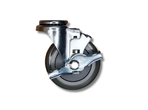 07DP30GI44ZZTY - RODAJA BASE OJILLO GIRATORIA CON FRENO LATERAL 3X1-1/4" POLYPRO GRIS CH 07DP30GI44ZZTY