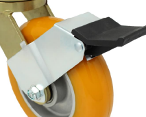 41UA85JO6417YY - RODAJA BASE PLACA GIRATORIA GIRO EXTENDIDO CON FRENO UNIVERSAL LOCK SERIE 41 POLYFLEXON-A 8X2" AMARILLA  8X2" 41UA85JO6417YY