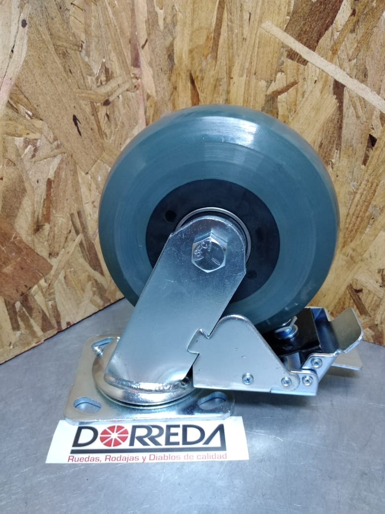 41HU60JI6417TTL - RODAJA BASE PLACA GIRATORIA CON FRENO DUAL PEDAL TOTAL LOCK SERIE 41 ERGOLASTOMER 6X2" 41HU60JI6417TTL