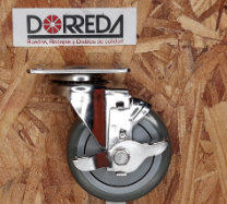 13PP60GI4406TY - RODAJA BASE PLACA GIRATORIA CON FRENO LATERAL 6X1 1/4" POLY-PRO 13PP60GI4406TY