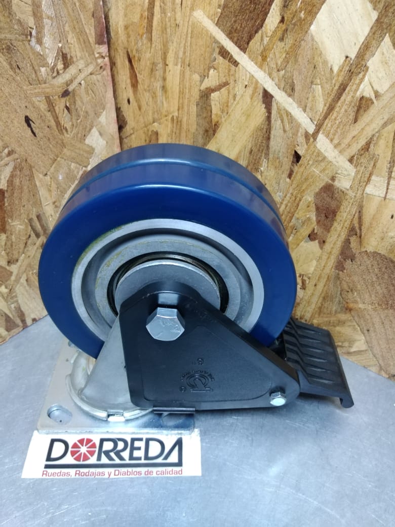 27CX40JL6317HY - RODAJA BASE PLACA GIRATORIA CON FRENO TECH LOCK 4X2"CONDUCTIVA PU AZUL 27CX40JL6317HY