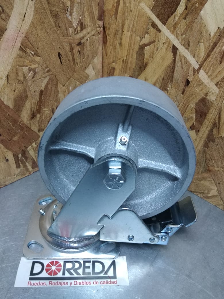 TTSS40JI0417YY - RODAJA BASE PLACA GIRATORIA CON FRENO TOTAL DOBLE PALANCA 4X2" SEMMI STEEL BALERO RODILLO TTSS40JI0417YY