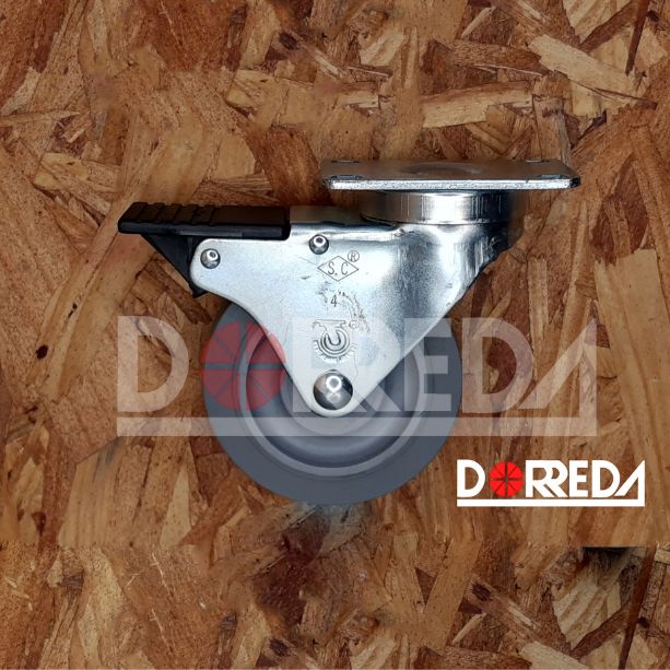 T3CD30GH4406YY - RODAJA BASE PLACA GIRATORIA CON FRENO TOTAL PLÁSTICO 3X1-1/4" CONDUCTIVA CH DC40GH44 T3CD30GH4406YY