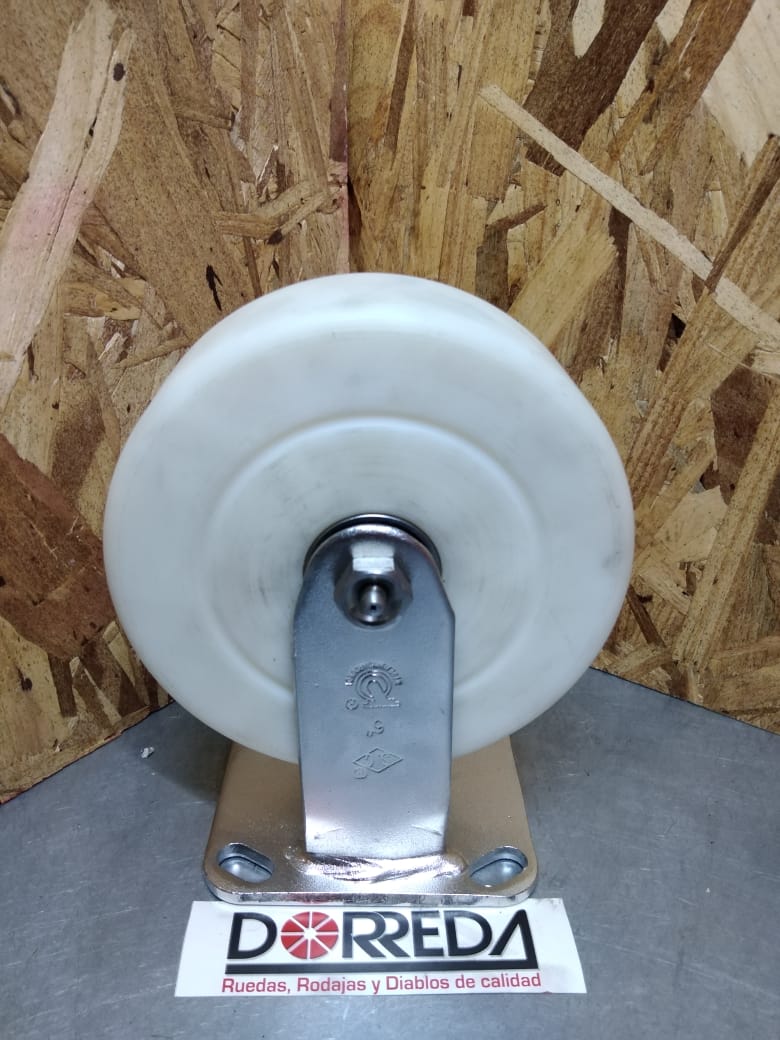 32NL60JE0017YY - RODAJA BASE PLACA FIJA SIN FRENO INOX 6X2" NYLAMID ENTRADA DIRECTA 32NL60JE0017YY