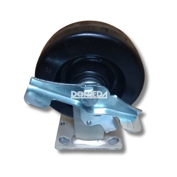 28PH40JB0417TY - RODAJA BASE PLACA FIJA CON FRENO LATERAL 4X2" FENOLICA BALERO RODILLO 28PH40JB0417TY